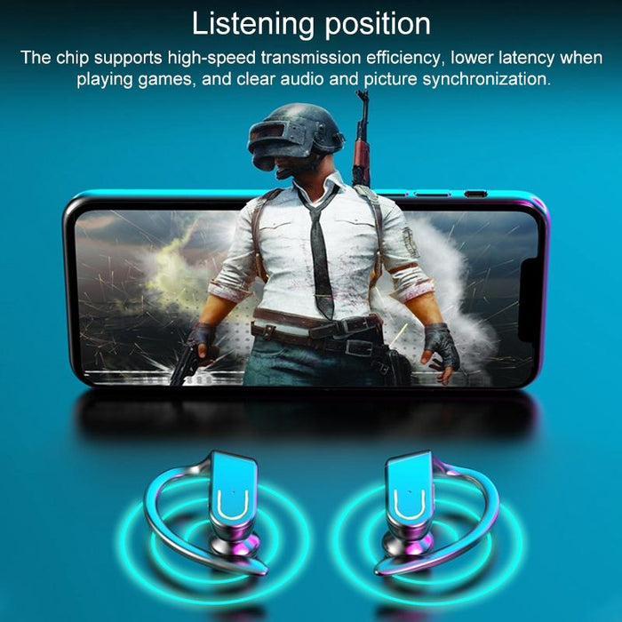 B10 Stereo Ear-Mounted Bluetooth 5.0 Earphone With Magnetic Charging Case & Digital Display