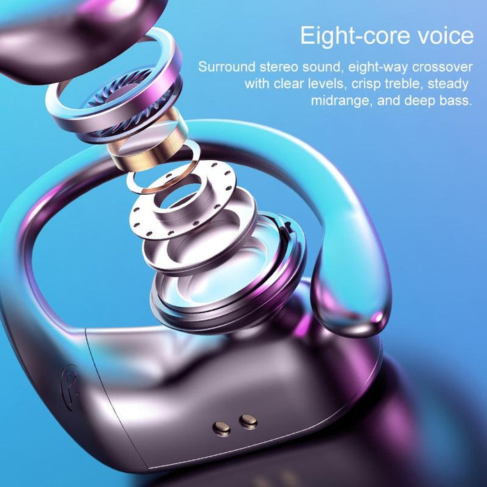 B10 Stereo Ear-Mounted Bluetooth 5.0 Earphone With Magnetic Charging Case & Digital Display