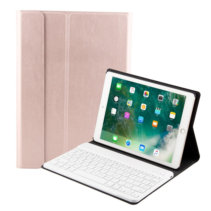 Ft-1030 Bluetooth 3.0 Abs Brushed Texture Keyboard & Skin Texture Leather Tablet Case For Ipad Air / Air 2 / Ipad Pro 9.7 Inch With Three-Gear Angle Adjustment / Magnetic / Sleep Function