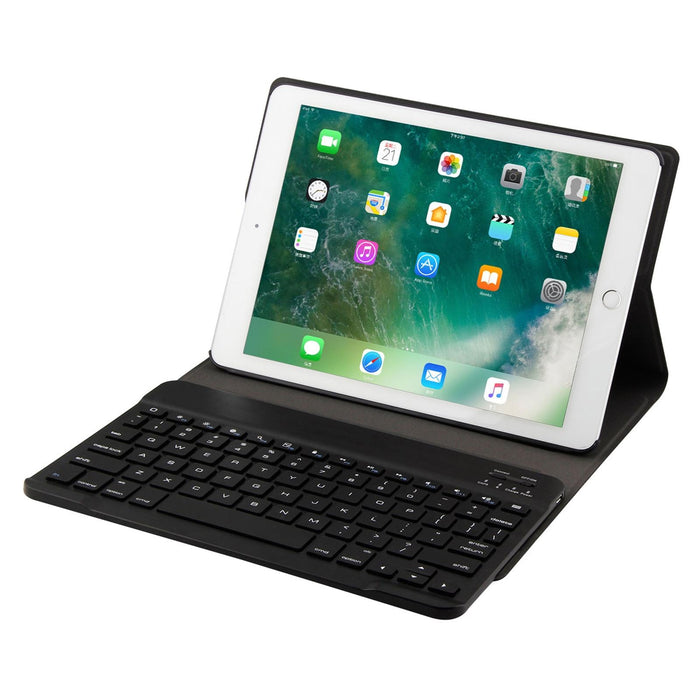 Ft-1030 Bluetooth 3.0 Abs Brushed Texture Keyboard & Skin Texture Leather Tablet Case For Ipad Air / Air 2 / Ipad Pro 9.7 Inch With Three-Gear Angle Adjustment / Magnetic / Sleep Function