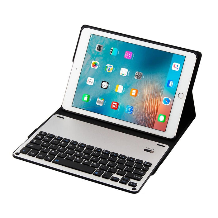 Detachable Bluetooth 3.0 Aluminum Alloy Keyboard & Lambskin Texture Leather Tablet Case For Ipad Air / Air 2 / Ipad Pro 9.7 Inch With Water Repellent / Three-Gear Angle Adjustment / Magnetic / Sleep Function