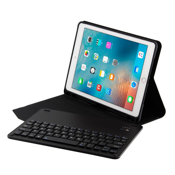 Detachable Bluetooth 3.0 Aluminum Alloy Keyboard & Lambskin Texture Leather Tablet Case For Ipad Air / Air 2 / Ipad Pro 9.7 Inch With Pen Slot / Water Repellent / Three-Gear Angle Adjustment / Magnetic / Sleep Function