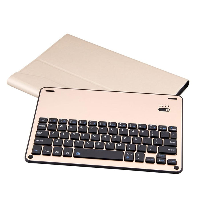 Detachable Bluetooth 3.0 Aluminum Alloy Keyboard & Lambskin Texture Leather Tablet Case For Ipad Pro 10.5 Inch / Ipad Air 2019 With Water Repellent / Three-Gear Angle Adjustment / Magnetic / Sleep Function