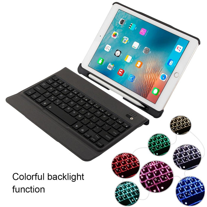 Detachable Bluetooth 3.0 Ultra-Thin Keyboard & Lambskin Texture Leather Tablet Case For Ipad Air / Air 2 / Ipad Pro 9.7 Inch Support Multi-Angle Adjustment / Backlight