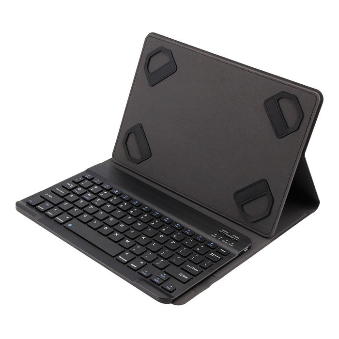 Ty-1031 Universal Bluetooth 3.0 Abs Brushed Texture Keyboard & Leather Tablet Case For Ios Windows Android Tablet Pc Between 9-10.5 Inch Black