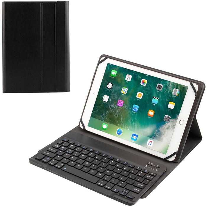 Ty-1031 Universal Bluetooth 3.0 Abs Brushed Texture Keyboard & Leather Tablet Case For Ios Windows Android Tablet Pc Between 9-10.5 Inch Black