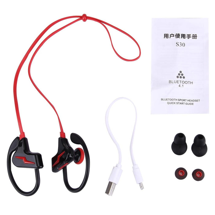 S30 Sport Style Stereo Bluetooth 4.1 Csr 4.1 In-Ear Earphone For Iphone