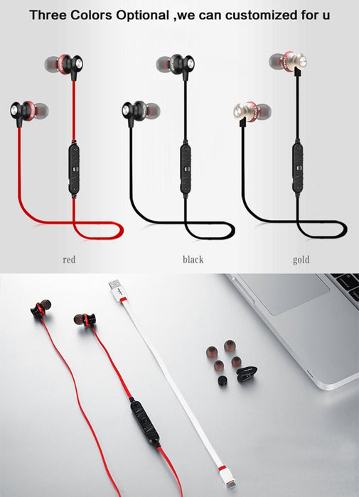 A980Bl Wireless Sport Magnetic Bluetooth Earphone With Wire Control