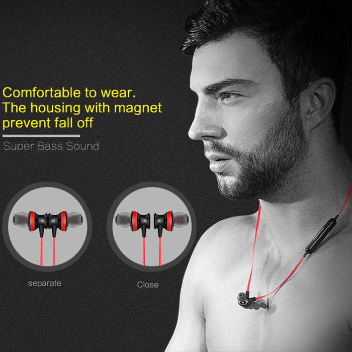 A980Bl Wireless Sport Magnetic Bluetooth Earphone With Wire Control