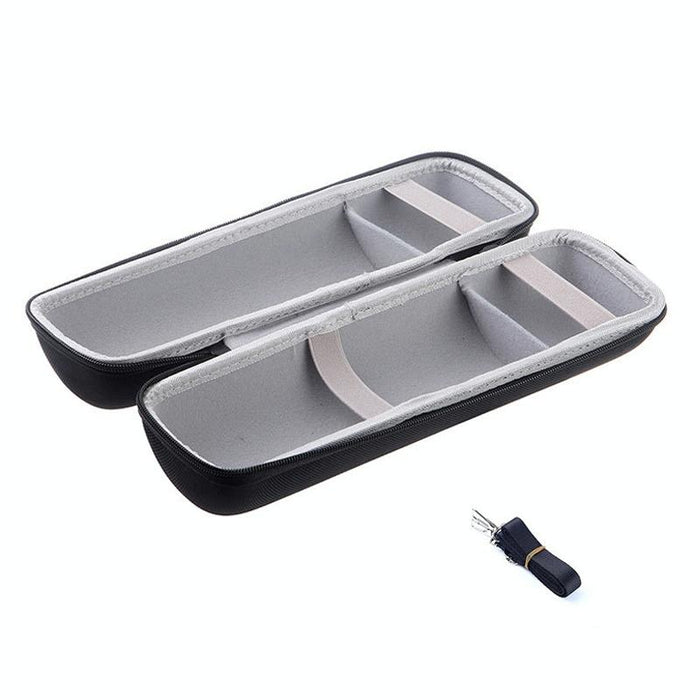 2 In 1 Hard Pu Carry Zipper Storage Box Bag & Soft Silicone Cover For Jbl Charge 3 Bluetooth Speaker With Shoulder Strap Grey