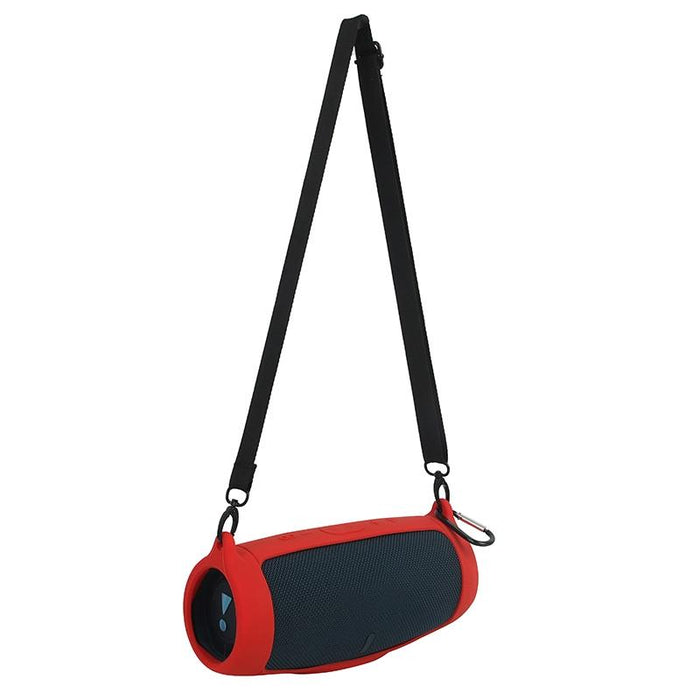 Speaker Portable Silicone Protective Cover With Shoulder Strap & Carabiner For Jbl Charge 5