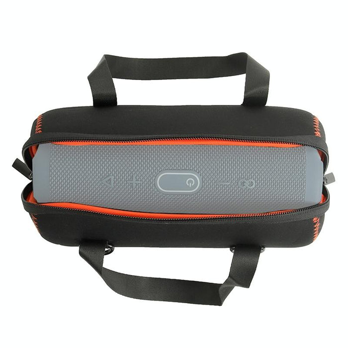 Eva Outdoor Portable Speaker Protective Cover With Shoulder Strap & Carabiner For Jbl Charge 5 Black