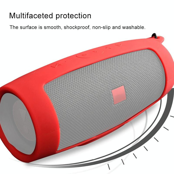 For Jbl Charge 4 Shockproof Bluetooth Speaker Soft Silicone Protective Case Black