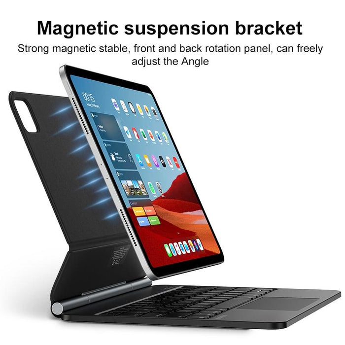 Kb3M Mag Link Wireless Suspended Magnetic Keyboard Leather Case For Ipad Pro 11 2022 / 2021 / 2020 / 2018 / Air 2022 / 2020 10.9 Black