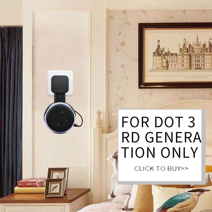 Portable Smart Bluetooth Speaker Holder Wall Plug Power Accessories For Amazon Echo Dot 3 Black