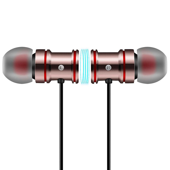 Bth-828 Magnetic In-Ear Sport Wireless Bluetooth V4.1 Stereo Waterproof Earbuds Earphone With Mic