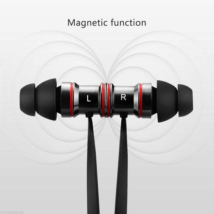 Bth-828 Magnetic In-Ear Sport Wireless Bluetooth V4.1 Stereo Waterproof Earbuds Earphone With Mic