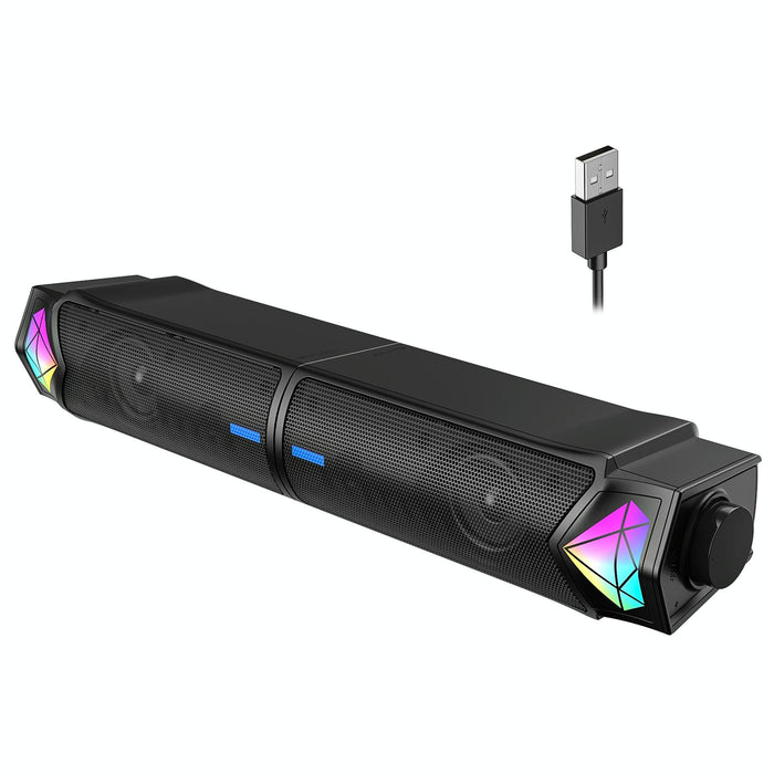 L1 Outdoor Portable Rgb Light Usb Bluetooth Wireless Speaker With Mic Black