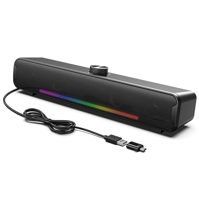 L16 Outdoor Portable Rgb Light Hifi Usb Bluetooth Wireless Speaker Black