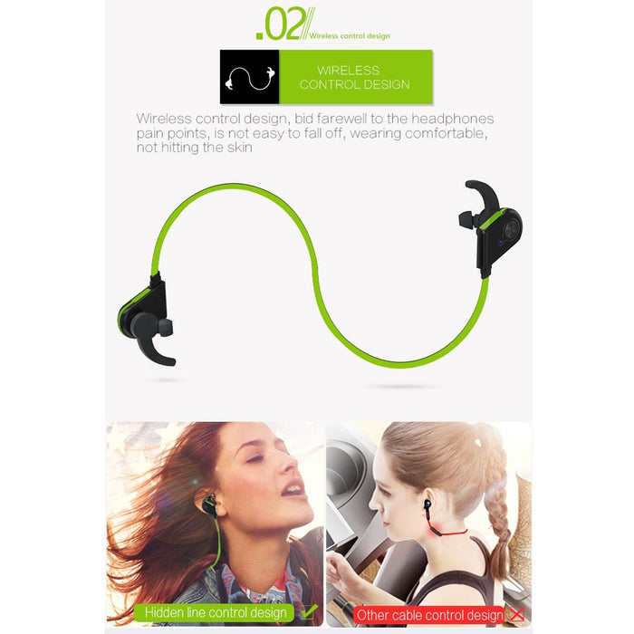 S20 Magnetic Switch Sweatproof Motion Wireless Bluetooth In-Ear Headset With Indicator Light & Mic