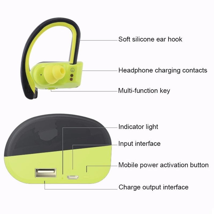 H10 Tws Ture Wireless Stereo Double Earphones Dust-Proof Sweat-Proof Bluetooth Earphone With Charging Box