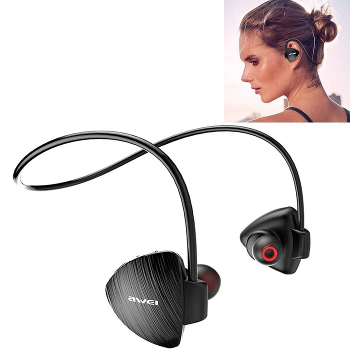 A847Bl Outdoor Sports Ipx4 Waterproof Anti-Sweat Fashion After Hanging Design Stereo Bluetooth Earphone Black