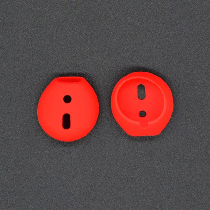 2 Pcs Earphone Silicone Ear Caps Earpads For Apple Airpods / Earpods Red