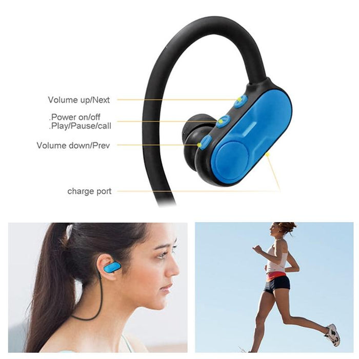 Bth-Y9 Ultra-Light Ear-Hook Wireless V4.1 Bluetooth Earphones With Mic