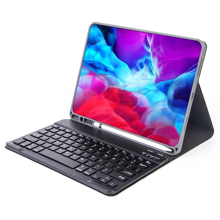 Skin Plain Texture Detachable Bluetooth Keyboard Tablet Case For Ipad Pro 11 Inch 2020 / 2018 With Pen Slot