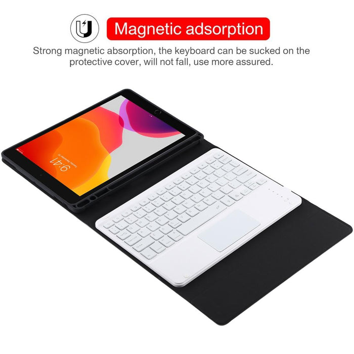 Detachable Bluetooth & Microfiber Leather Tablet Case For Ipad 10.2 Inch / Ipad Air 2019 With Touch Pad & Backlight & Pen Slot & Holder