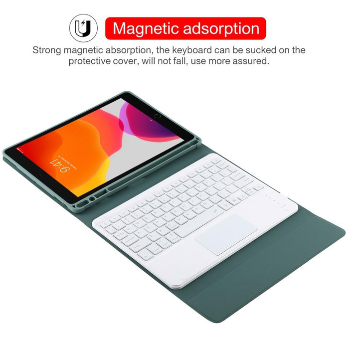 Detachable Bluetooth & Microfiber Leather Tablet Case For Ipad 10.2 Inch / Ipad Air 2019 With Touch Pad & Backlight & Pen Slot & Holder