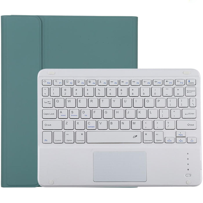 Detachable Bluetooth White Keyboard & Microfiber Leather Tablet Case For Ipad 10.2 Inch / Ipad Air 2019 With Touch Pad & Pen Slot & Holder