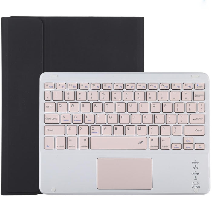 Detachable Bluetooth Pink Keyboard & Microfiber Leather Tablet Case For Ipad 10.2 Inch / Ipad Air 2019 With Touch Pad & Pen Slot & Holder