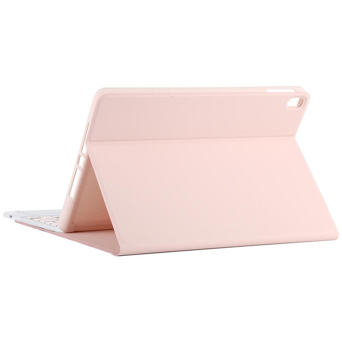 Detachable Bluetooth Pink Keyboard & Microfiber Leather Tablet Case For Ipad 10.2 Inch / Ipad Air 2019 With Touch Pad & Pen Slot & Holder