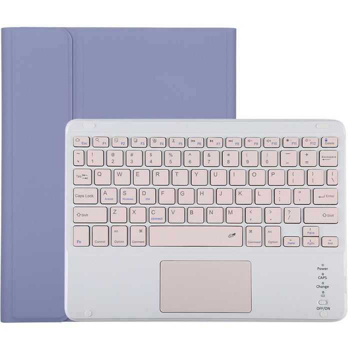 Detachable Bluetooth Pink Keyboard & Microfiber Leather Tablet Case For Ipad 10.2 Inch / Ipad Air 2019 With Touch Pad & Pen Slot & Holder