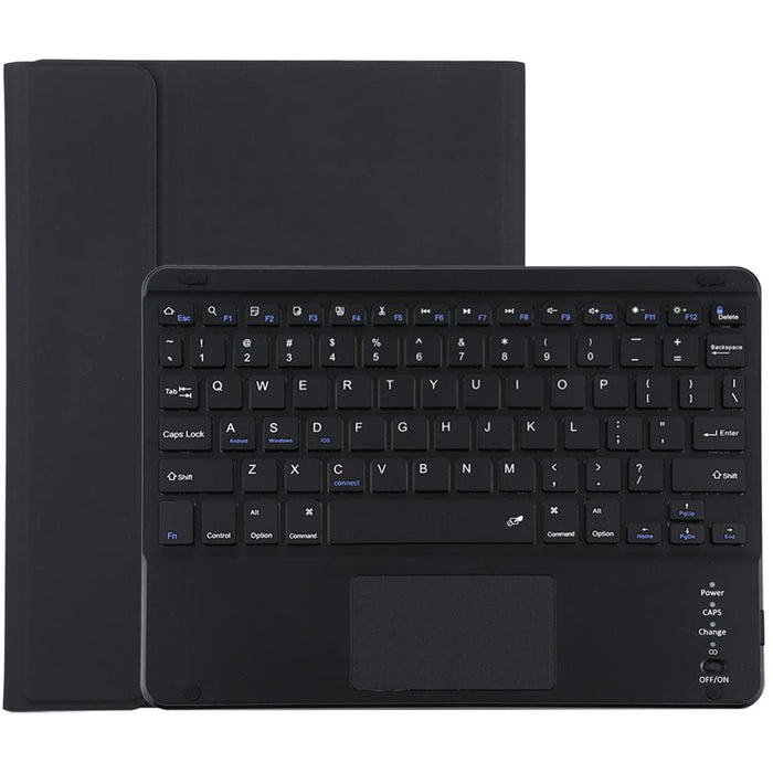 Detachable Bluetooth Black Keyboard & Microfiber Leather Tablet Case For Ipad 10.2 Inch / Ipad Air 2019 With Touch Pad & Pen Slot & Holder