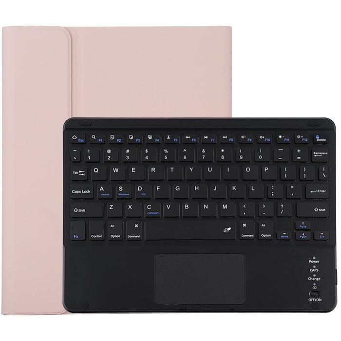 Detachable Bluetooth Black Keyboard & Microfiber Leather Tablet Case For Ipad 10.2 Inch / Ipad Air 2019 With Touch Pad & Pen Slot & Holder