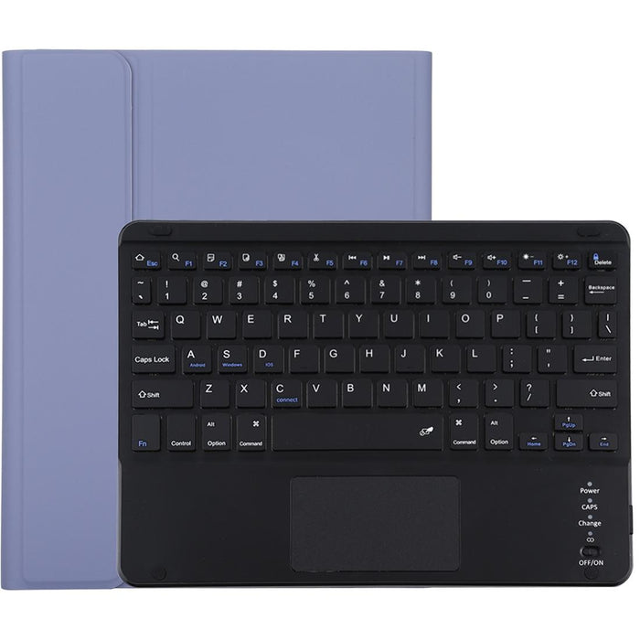 Detachable Bluetooth Black Keyboard & Microfiber Leather Tablet Case For Ipad 10.2 Inch / Ipad Air 2019 With Touch Pad & Pen Slot & Holder