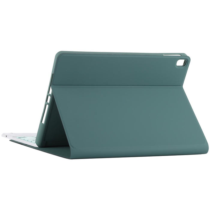 Detachable Bluetooth Green Keyboard & Microfiber Leather Tablet Case For Ipad 10.2 Inch / Ipad Air 2019 With Touch Pad & Pen Slot & Holder