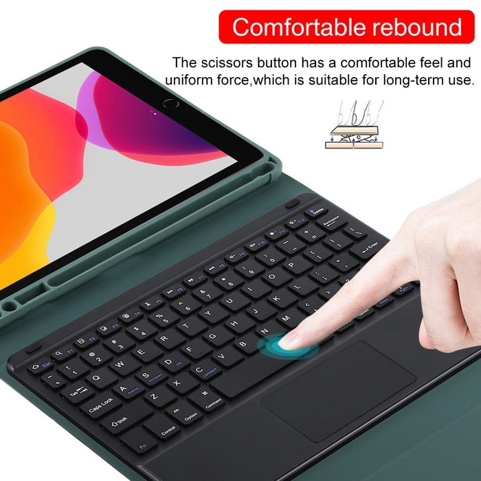 Detachable Bluetooth Black Keyboard & Microfiber Leather Tablet Case For Ipad 9.7 Inch With Touch Pad & Pen Slot & Holder