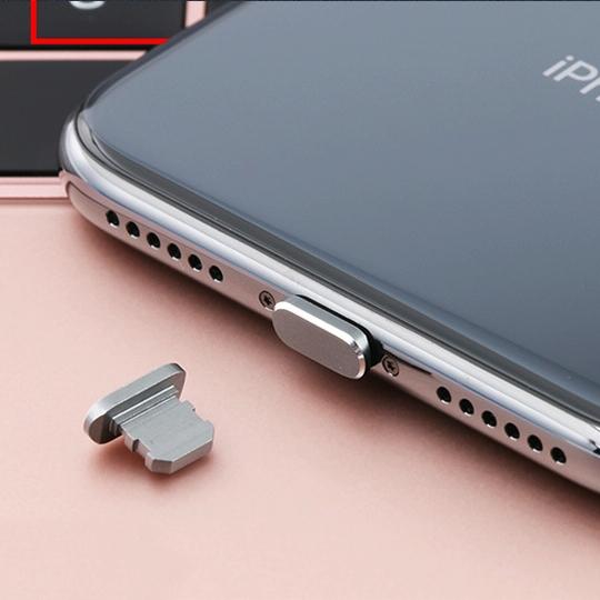 2Pcs Universal 8 Pin Charging Port Metal Anti-Dust Plug For Iphone