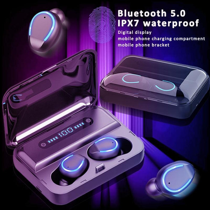 F9-5 Intelligent Noise Cancelling Touch Bluetooth Earphone With Charging Box