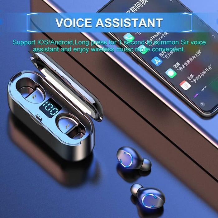 F9-8 Tws Cvc8.0 Noise Cancelling Touch Mini Bluetooth Earphone With Charging Box