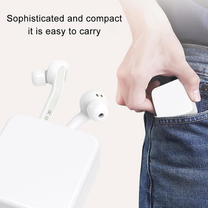 T-88 Tws Bluetooth V5.0 Wireless Stereo Earphones With Magnetic Charging Box White