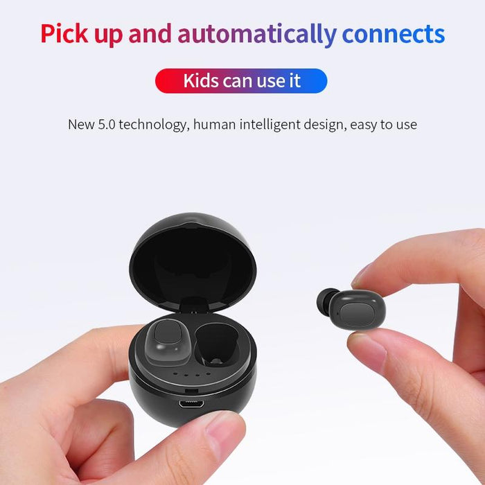 A10 Tws Space Capsule Shape Wireless Bluetooth Earphone With Magnetic Charging Box & Lanyard