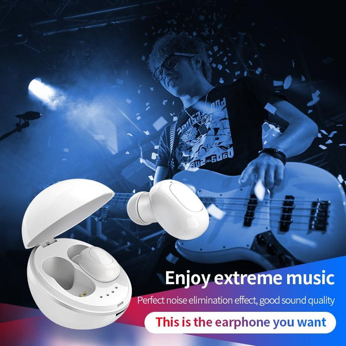 A10 Tws Space Capsule Shape Wireless Bluetooth Earphone With Magnetic Charging Box & Lanyard