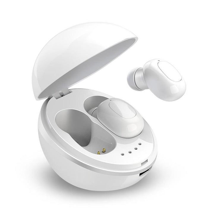 A10 Tws Space Capsule Shape Wireless Bluetooth Earphone With Magnetic Charging Box & Lanyard