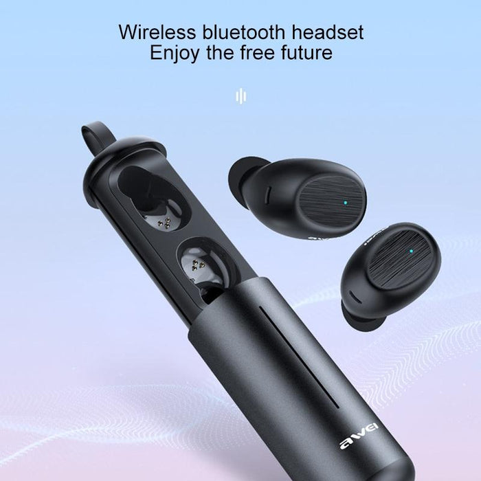 T55 Tws Bluetooth V5.0 Ture Wireless Sports Headset With Portable Charging Case Black