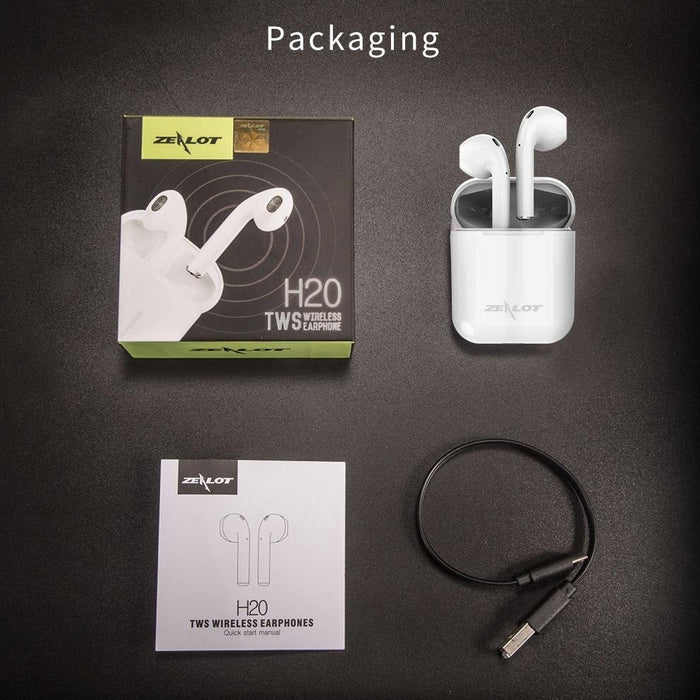 H20 Tws Touch Wireless Bluetooth 5.0 Earphone With Magnetic Charging Box