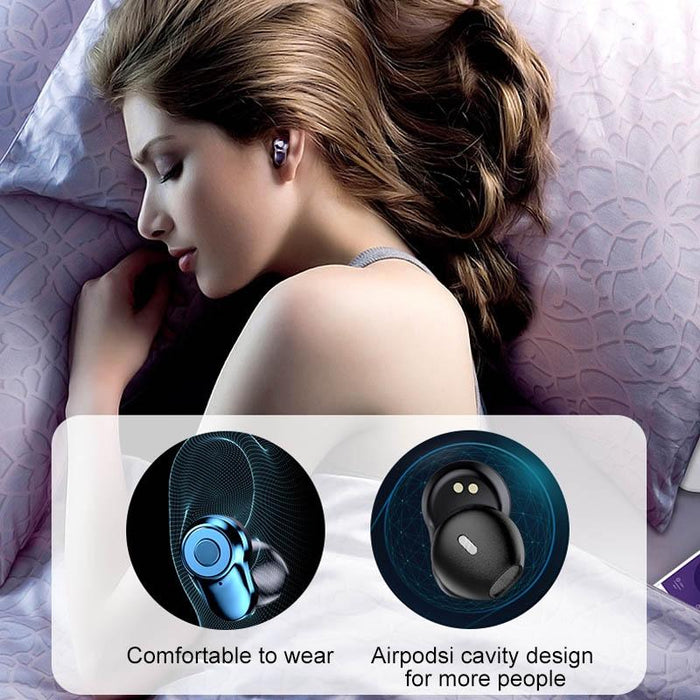 A6 Tws Touch Wireless Bluetooth 5.0 Earphone With Charging Box & Led Smart Digital Display